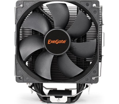 Exegate EX286299RUS Кулер Dark Magic EXX400-PWM (Al+Cu, черное покрытие, 4 тепл.трубки, LGA775/1150/1151/1155/1156/1200/1700/AM2/AM2+/AM3/AM3+/AM4/FM1/FM2/754/939/940, TDP 140W, Fan 120mm, PWM, 1200-2