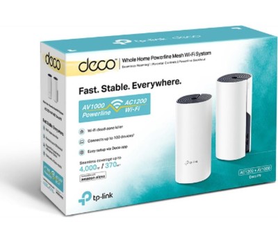 TP-LINK Бесшовный Mesh роутер DECO P9(2-PACK), Wi-Fi 5, AC1200, 2.4/5ГГц, 2 WAN/LAN, белый, 2 шт. в комплекте