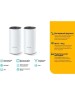 TP-LINK Бесшовный Mesh роутер DECO P9(2-PACK), Wi-Fi 5, AC1200, 2.4/5ГГц, 2 WAN/LAN, белый, 2 шт. в комплекте