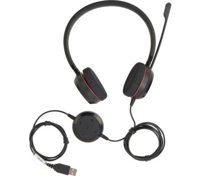 JABRA Гарнитура Evolve 20 MS Stereo, для контактных центров, накладные, проводные, черный [4999-823-109]