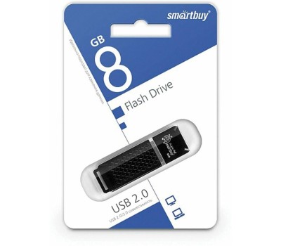 SMART BUY Smartbuy USB Drive 8Gb Quartz series Black SB8GBQZ-K