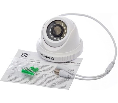 Камера видеонаблюдения TANTOS Камера видеонаблюдения аналоговая TSc-E2HDf, 1920х1080 pix, 2.8 мм, белый [00-00156688]