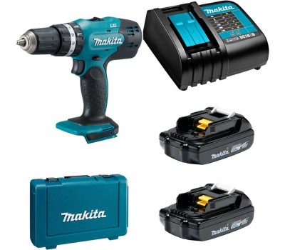 MAKITA Ударная дрель-шуруповерт DHP453SYE, 1.5Ач, с двумя аккумуляторами