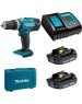 MAKITA Ударная дрель-шуруповерт DHP453SYE, 1.5Ач, с двумя аккумуляторами