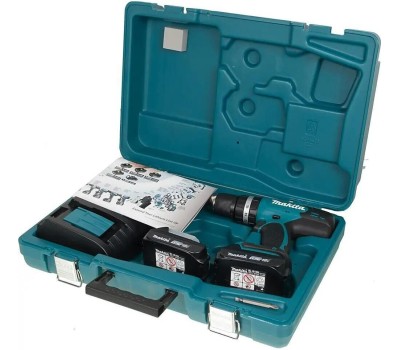MAKITA Ударная дрель-шуруповерт DHP453SYE, 1.5Ач, с двумя аккумуляторами