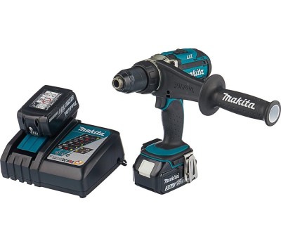 Дрель-шуруповерт MAKITA Дрель-шуруповерт DDF451RFE, 3Ач, с двумя аккумуляторами