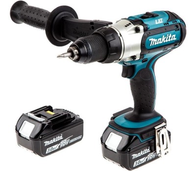 Дрель-шуруповерт MAKITA Дрель-шуруповерт DDF451RFE, 3Ач, с двумя аккумуляторами