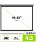 Экраны CACTUS Экран SIlverMotoExpert CS-PSSME-200X150-DG, 200х150 см, 4:3, настенно-потолочный темно-серый