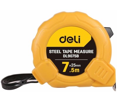 Рулетка DELI Рулетка DL9075B 7,5м*25мм, метрическая, ударопрочный корпус