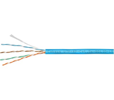 CABEUS UTP-4P-CAT.5E-SOLID-LSZH-BL КАБЕЛЬ ВИТАЯ ПАРА UTP (U/UTP), КАТЕГОРИЯ 5E, 4 ПАРЫ (24 AWG)