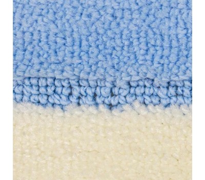 САНАКС - Коврик в ванную СИЛЬВЕР двойной, СИНИЙ, полосы, 60х100 + 50х60 см, 100% полиэстер. 00203