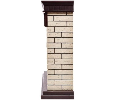 Камин электрический ELECTROLUX Каминокомплект: Очаг EFP/P-3020LS N, портал Bricks 30 камень бежевый, шпон темный дуб