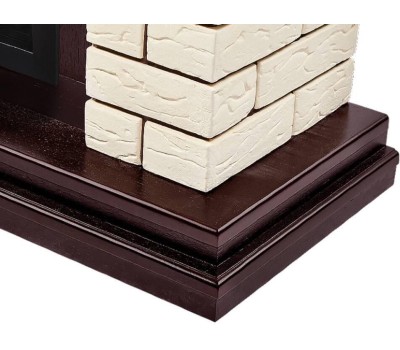 Камин электрический ELECTROLUX Каминокомплект: Очаг EFP/P-3020LS N, портал Bricks 30 камень бежевый, шпон темный дуб