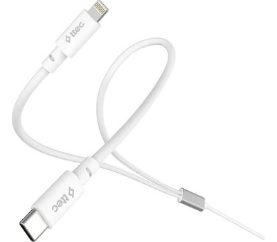 TTEC Кабель с двойным коннектором Duo USB-A-USB-C/Lightning. Длина: 120 см. Цвет: белый