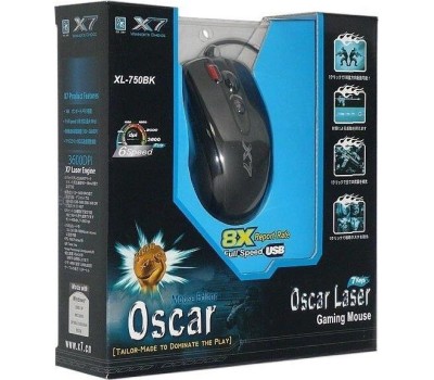 Мышь проводная A4TECH XL-750BK USB черный