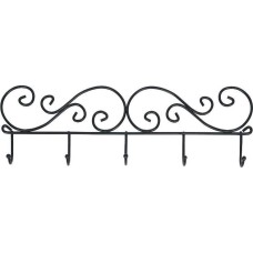 Вешалка настенная ЗМИ Кружева 5 Черная ВН 276