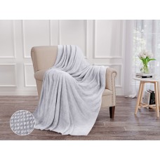 Плед ОРИОН НФ-00003263 Wellsoft luxe/Шахматка, серый/1,5 сп