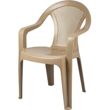 Кресло DECORONA DC628120047 DeVeranda садовое 540x535x785 мм, круглая сетчатая спинка, сливочный латте
