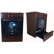 Газовая плита VESTA Bergamo VGG 6021.1 Коричневая с VD