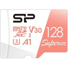 SILICON POWER Флеш карта microSDXC 128GB SP128GBSTXDV3V20SP Superior + adapter