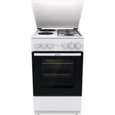 GORENJE Газовая плита GK5A12WG, электрическая духовка, металлическая крышка, сталь, белый