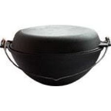 Камская посуда к53д чугунный c дужкой, с чугунной крышкой-сковородой 5л