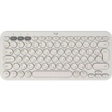 LOGITECH Клавиатура беспроводная K380, White, Bluetooth, оригинальная заводская РУС гравировка, [920-009589]