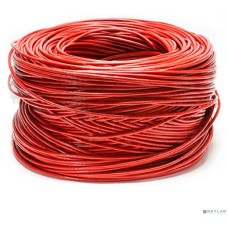 Cabeus UTP-4P-Cat.5e-SOLID-LSZH-RD Кабель витая пара UTP (U/UTP), категория 5e, 4 пары (24 AWG), одножильный, красный, LSZH, нг(А)-HF, (305 м)