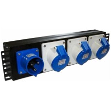 LANMASTER Блок распределения питания TWT-PDU-32AI9-1P гор.размещ. 3xIEC309 базовые 32A IEC 309