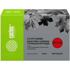 CACTUS Картридж струйный CS-PFI120MBK PFI-120 MBK черный матовый (130мл) для Canon imagePROGRAF TM-200/TM-205/TM-300/TM-305 с чипом