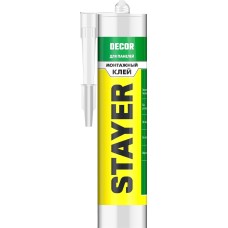 STAYER DÉCOR, 280 мл, белый, монтажный клей для молдингов и панелей, Professional (41327)
