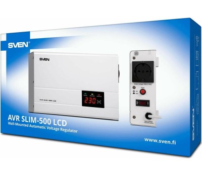 Стабилизатор SVEN AVR SLIM-500 LCD