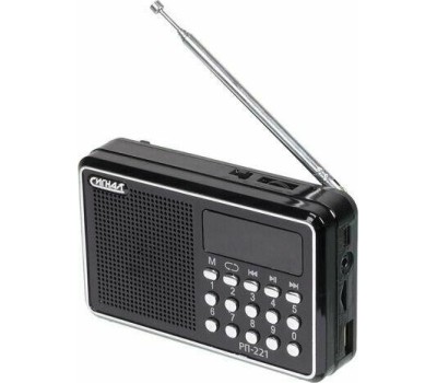 Радиоприемник СИГНАЛ РП-221 УКВ 88-108МГц, акб 400mAч, USB/microSD, дисплей