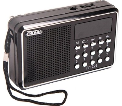 Радиоприемник СИГНАЛ РП-221 УКВ 88-108МГц, акб 400mAч, USB/microSD, дисплей