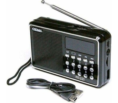 Радиоприемник СИГНАЛ РП-221 УКВ 88-108МГц, акб 400mAч, USB/microSD, дисплей