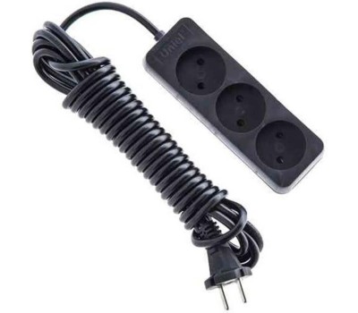 Удлинитель UNIEL (UL-00003606) S-CD3-7 BLACK Standart 7м 3 гнезда б/з Черный