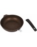 Сковорода KUKMARA смк222а а/пр литая 22см съемн/руч Кофейный мрамор