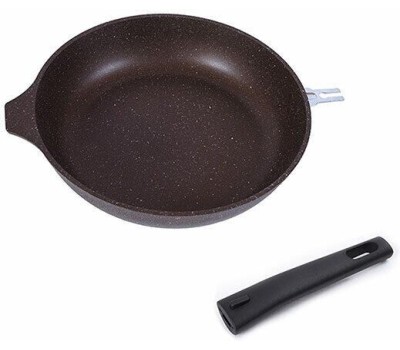 Сковорода KUKMARA смк222а а/пр литая 22см съемн/руч Кофейный мрамор