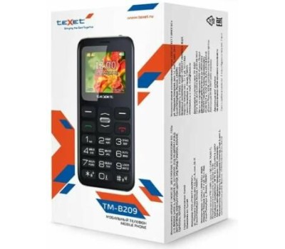Телефон мобильный TEXET TM-209В Black
