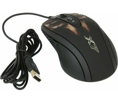 Мышь проводная A4TECH XL-750HB USB черный/коричневый