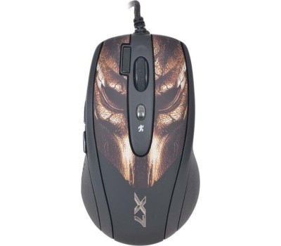 Мышь проводная A4TECH XL-750HB USB черный/коричневый