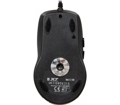 Мышь проводная A4TECH XL-750HB USB черный/коричневый