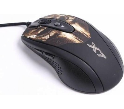 Мышь проводная A4TECH XL-750HB USB черный/коричневый