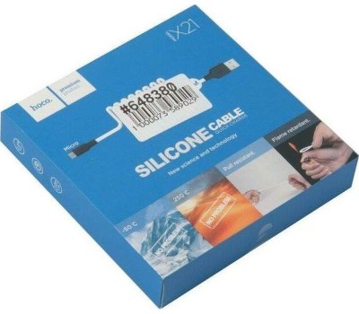 Дата-кабель microUSB HOCO (6957531071389) X21 USB (m)-microUSB (m) 1.0м - белый/черный