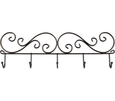 Вешалка настенная ЗМИ Кружева 5 Черная ВН 276