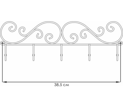 Вешалка настенная ЗМИ Кружева 5 Черная ВН 276