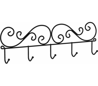 Вешалка настенная ЗМИ Кружева 5 Черная ВН 276