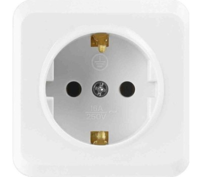 Розетка SMARTBUY (SBE-03w-16-S1-Z) Юпитер, 1-местная, белый