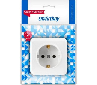Розетка SMARTBUY (SBE-03w-16-S1-Z) Юпитер, 1-местная, белый