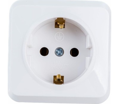 Розетка SMARTBUY (SBE-03w-16-S1-Z) Юпитер, 1-местная, белый